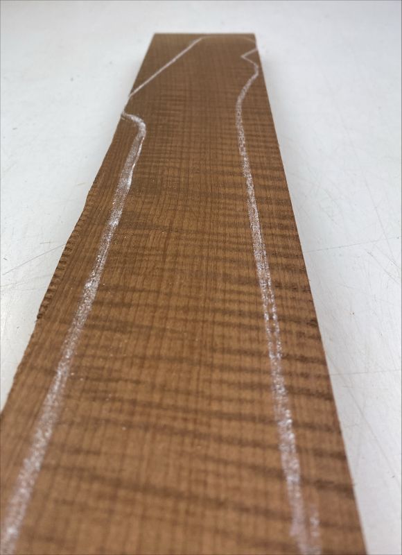 Neck Sycamore / European Maple, curly, "Choco" - Unique Piece #232